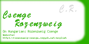 csenge rozenzweig business card